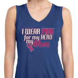 Pink for My Hero Ladies Sleeveless Moisture Wicking Shirt