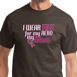 Pink For My Hero Mens Breast Cancer Awareness Shirts