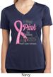 Pink For Someone Special Ladies Moisture Wicking V-neck Shirt