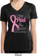 Pink For Someone Special Ladies Moisture Wicking V-neck Shirt
