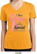 Pink For Someone Special Ladies Moisture Wicking V-neck Shirt