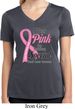 Pink For Someone Special Ladies Moisture Wicking V-neck Shirt