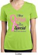 Pink For Someone Special Ladies Moisture Wicking V-neck Shirt