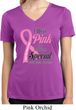 Pink For Someone Special Ladies Moisture Wicking V-neck Shirt