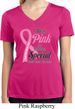 Pink For Someone Special Ladies Moisture Wicking V-neck Shirt