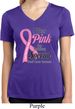 Pink For Someone Special Ladies Moisture Wicking V-neck Shirt