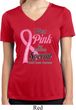 Pink For Someone Special Ladies Moisture Wicking V-neck Shirt