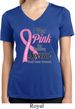 Pink For Someone Special Ladies Moisture Wicking V-neck Shirt