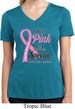 Pink For Someone Special Ladies Moisture Wicking V-neck Shirt