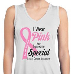Pink For Someone Special Ladies Sleeveless Moisture Wicking Shirt