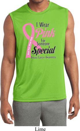 Pink For Someone Special Mens Sleeveless Moisture Wicking Shirt