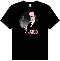 Pink Freud Funny Adult Shirt - Black