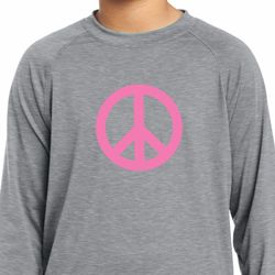 Pink Peace Kids Dry Wicking Long Sleeve Shirt