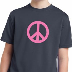 Pink Peace Kids Moisture Wicking Shirt