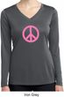 Pink Peace Ladies Dry Wicking Long Sleeve Shirt