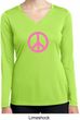 Pink Peace Ladies Dry Wicking Long Sleeve Shirt