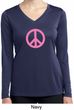 Pink Peace Ladies Dry Wicking Long Sleeve Shirt