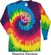 Pink Peace Long Sleeve Tie Dye Shirt