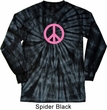 Pink Peace Long Sleeve Tie Dye Shirt