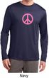 Pink Peace Mens Dry Wicking Long Sleeve Shirt