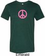 Pink Peace Mens Tri Blend Crewneck Shirt