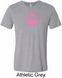 Pink Peace Mens Tri Blend Crewneck Shirt