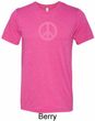 Pink Peace Mens Tri Blend Crewneck Shirt