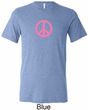 Pink Peace Mens Tri Blend Crewneck Shirt