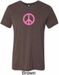 Pink Peace Mens Tri Blend Crewneck Shirt