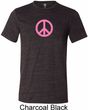 Pink Peace Mens Tri Blend Crewneck Shirt