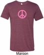 Pink Peace Mens Tri Blend Crewneck Shirt
