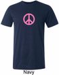 Pink Peace Mens Tri Blend Crewneck Shirt