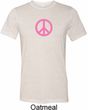 Pink Peace Mens Tri Blend Crewneck Shirt