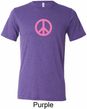 Pink Peace Mens Tri Blend Crewneck Shirt
