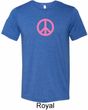 Pink Peace Mens Tri Blend Crewneck Shirt