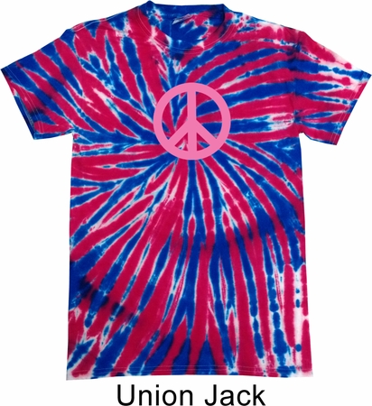 Pink Peace Patriotic Tie Dye Shirt
