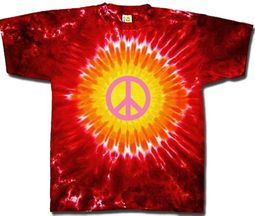 Pink Peace Red Hot Sun Tie Dye Adult Unisex T-shirt Tee Shirt Pink Peace Red Hot Sun Tie Dye Adult Unisex T-shirt Tee Shirt