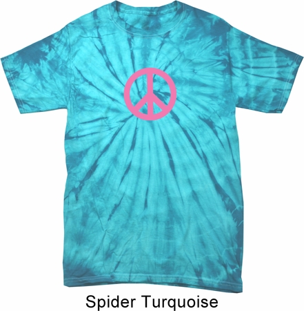 Pink Peace Spider Tie Dye Shirt