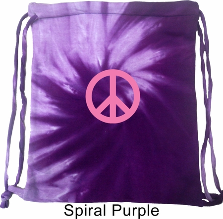 Pink Peace Tie Dye Bag