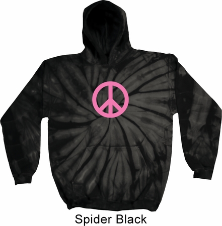 Pink Peace Tie Dye Hoodie