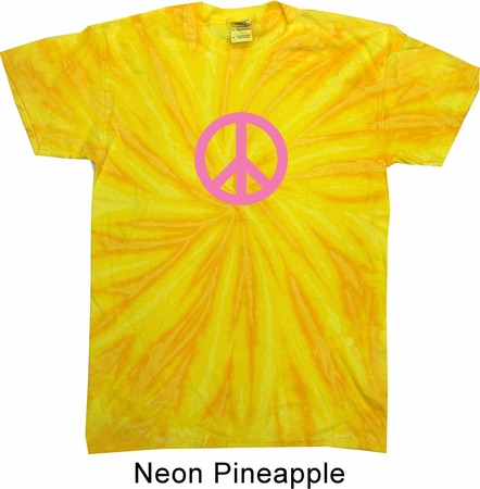 Pink Peace Twist Tie Dye Shirt