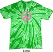 Pink Peace Twist Tie Dye Shirt