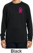 Pink Ribbon Pin Pocket Print Kids Dry Wicking Long Sleeve Shirt