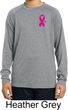 Pink Ribbon Pin Pocket Print Kids Dry Wicking Long Sleeve Shirt