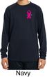 Pink Ribbon Pin Pocket Print Kids Dry Wicking Long Sleeve Shirt