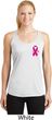 Pink Ribbon Pin Pocket Print Ladies Dry Wicking Racerback Tank Top