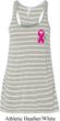 Pink Ribbon Pin Pocket Print Ladies Flowy Racerback Tanktop
