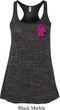 Pink Ribbon Pin Pocket Print Ladies Flowy Racerback Tanktop