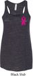 Pink Ribbon Pin Pocket Print Ladies Flowy Racerback Tanktop