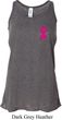 Pink Ribbon Pin Pocket Print Ladies Flowy Racerback Tanktop